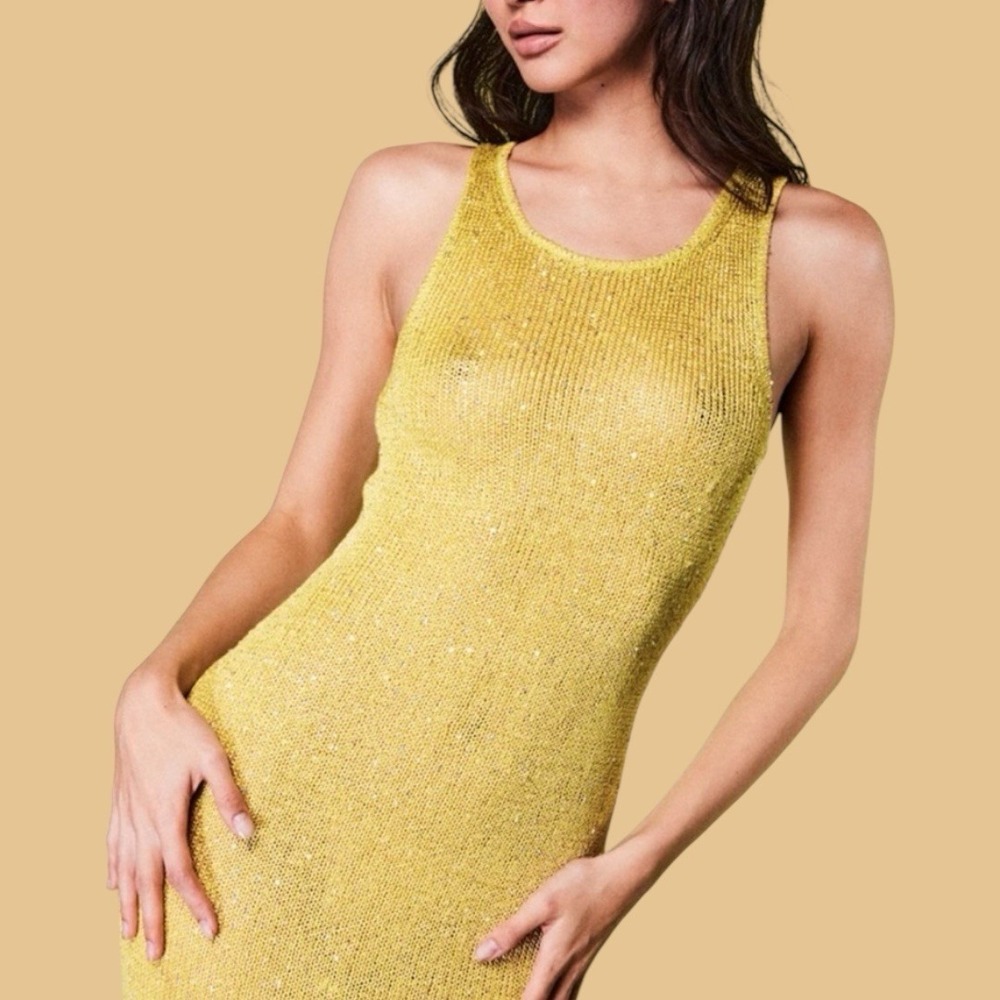 House of Harlow 1960 Gold Maxi Dress